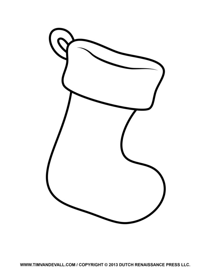 Blank Christmas Stocking Template