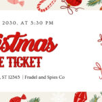 Free Christmas Ticket Templates To Edit And Print | Canva In Christmas Dinner Ticket Template Free