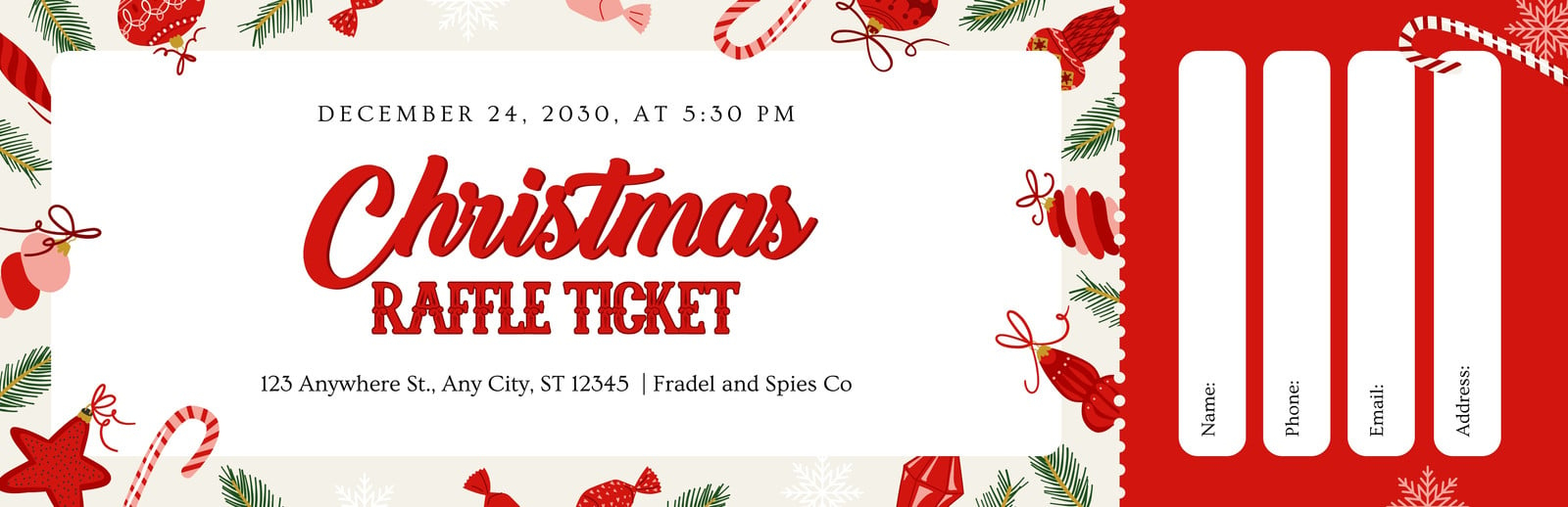 Free Christmas Ticket Templates To Edit And Print | Canva with Christmas Event Tickets Template