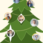 Free Christmas Tree Photo Collage Template To Edit Online Throughout Christmas Family Tree Template