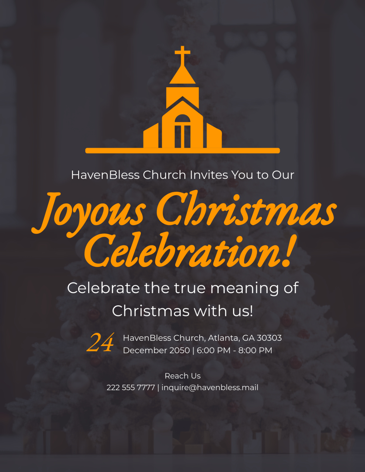 Free Church Christmas Event Flyer Template To Edit Online inside Christmas Church Flyer Template Free