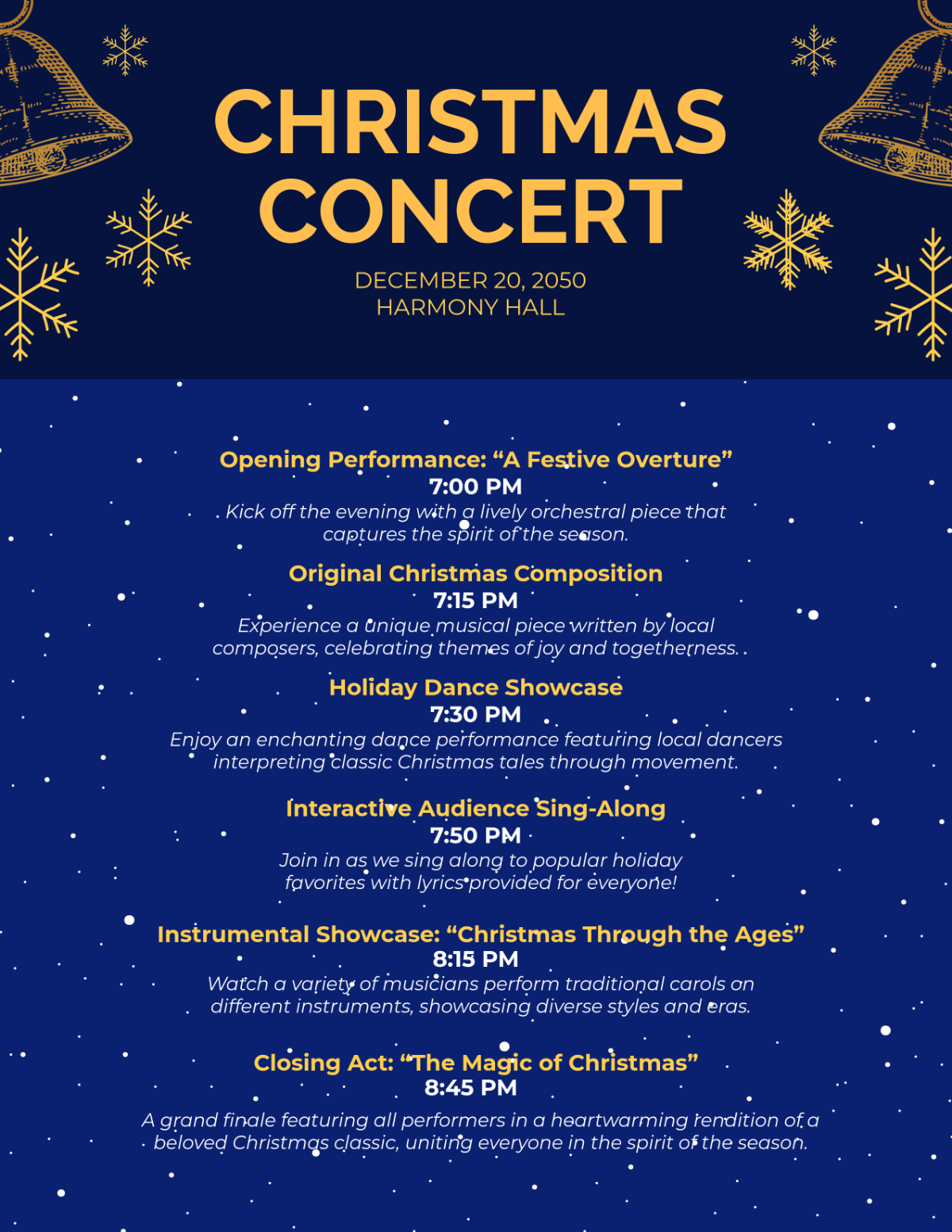 Free Creative Christmas Concert Program Template To Edit Online regarding Christmas Concert Programme Template