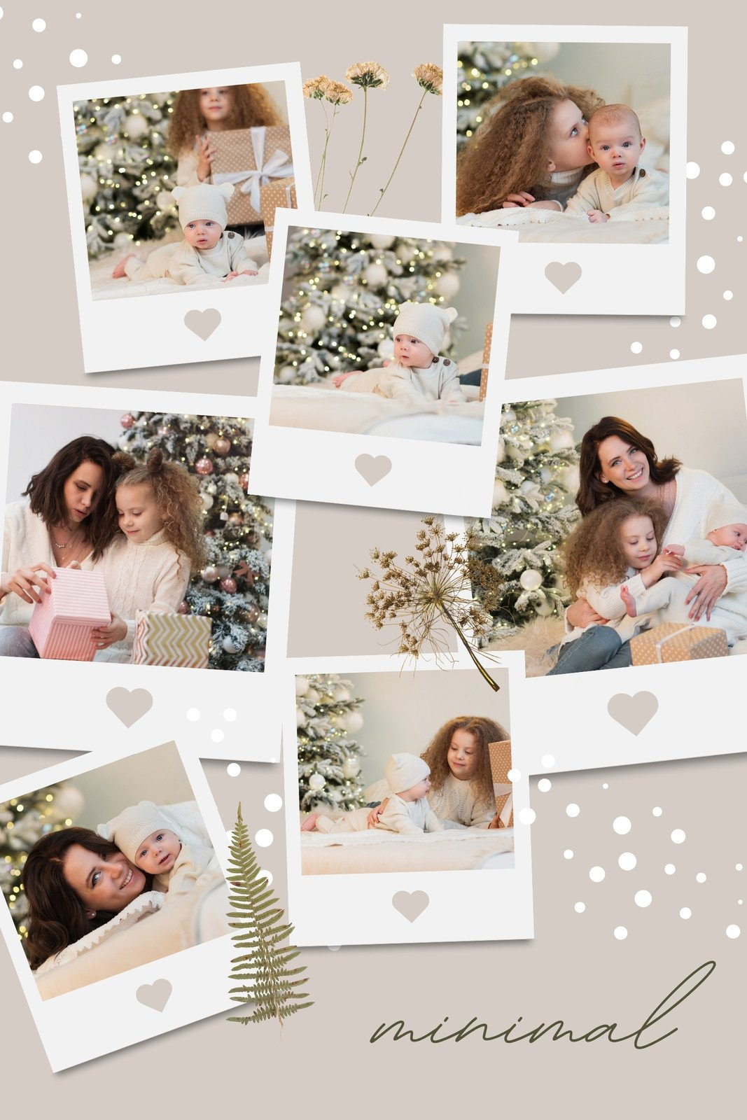 Free Custom Holiday Photo Collage Templates | Canva regarding Christmas Card Photo Collage Template Free