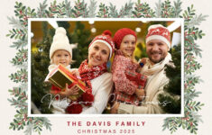 Free Custom Printable Christmas Card Templates | Canva pertaining to Christmas Card Layout Template