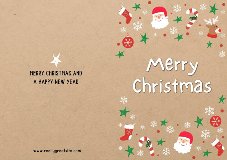 Christmas Card Blank Template