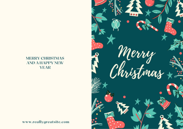 Blue Christmas Card Template Blue Christmas Card Template
