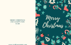 Free Custom Printable Christmas Folded Card Templates | Canva throughout Christmas Cards Free Printable Template
