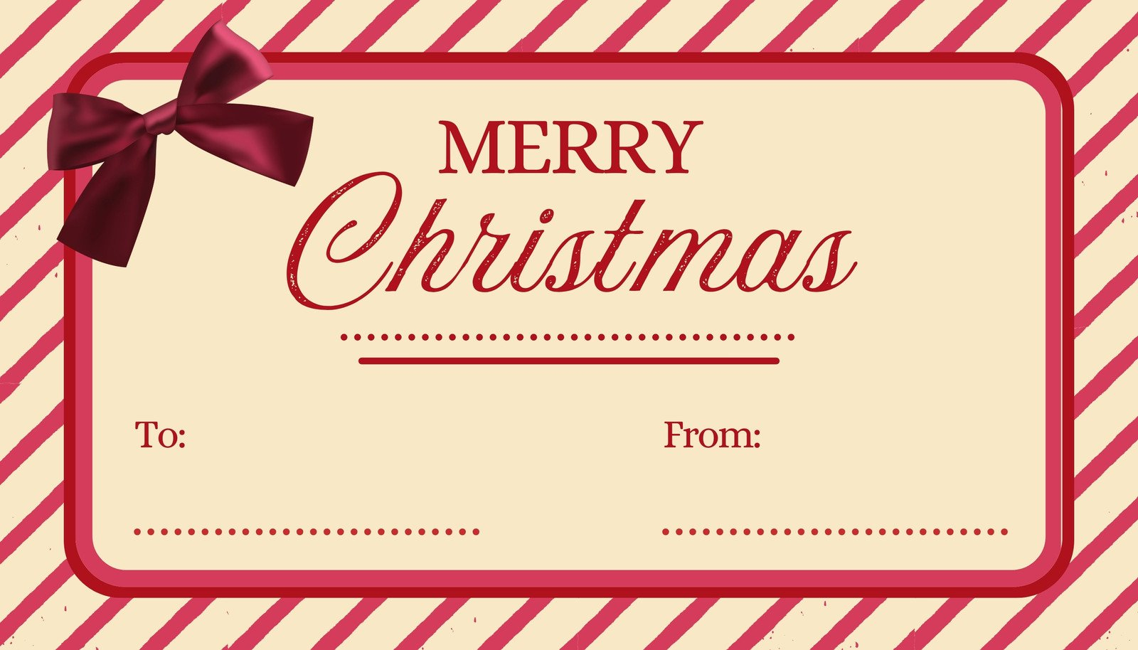 Free Custom Printable Christmas Tag Templates | Canva within Blank Christmas Gift Tag Template