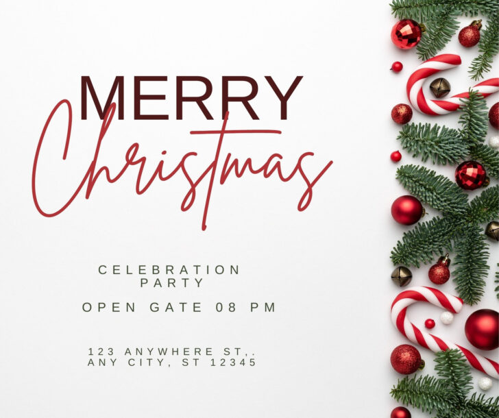 Christmas Card Template For Facebook