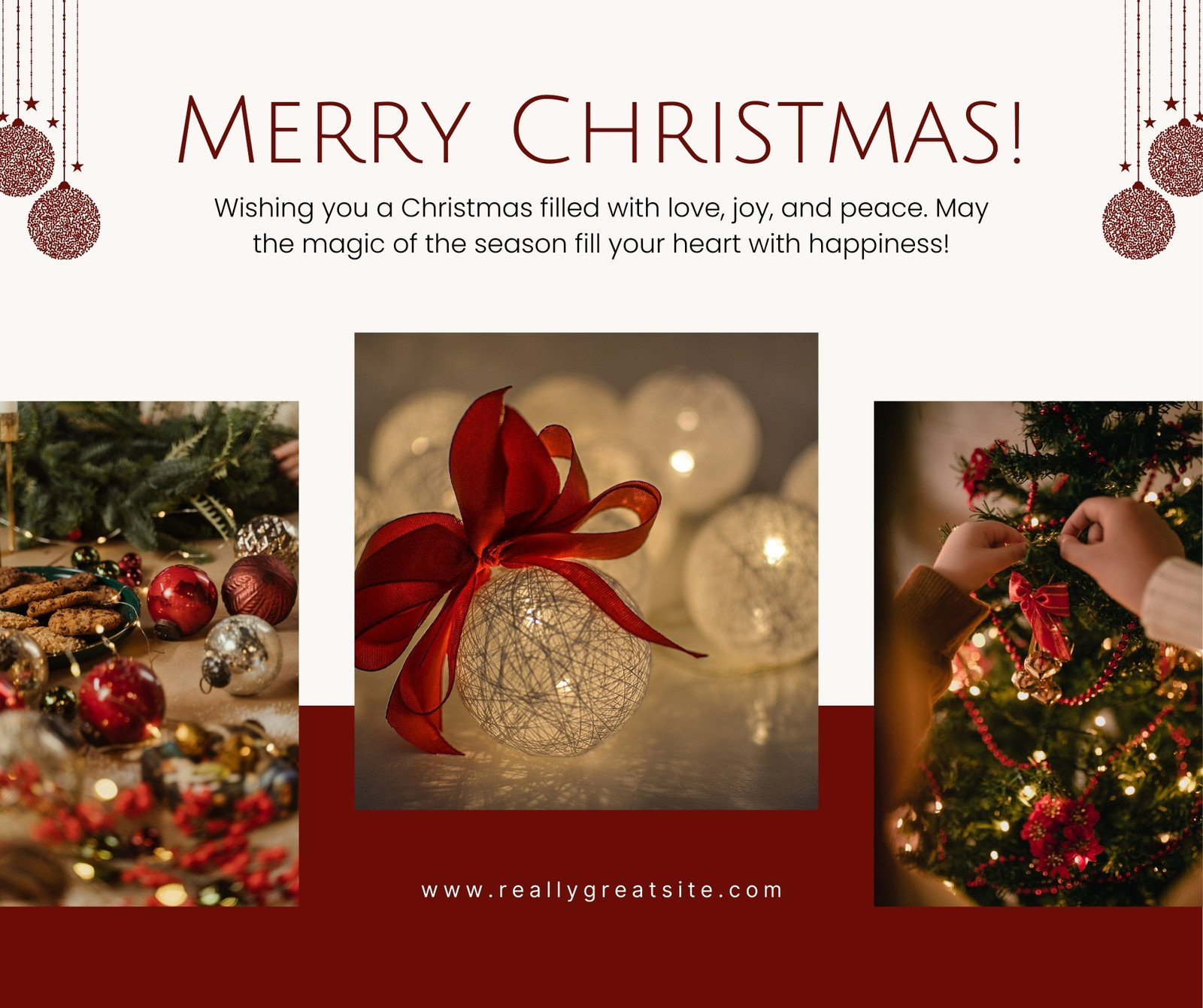 Free Customizable Christmas Facebook Post Templates | Canva regarding Christmas Card Template For Facebook