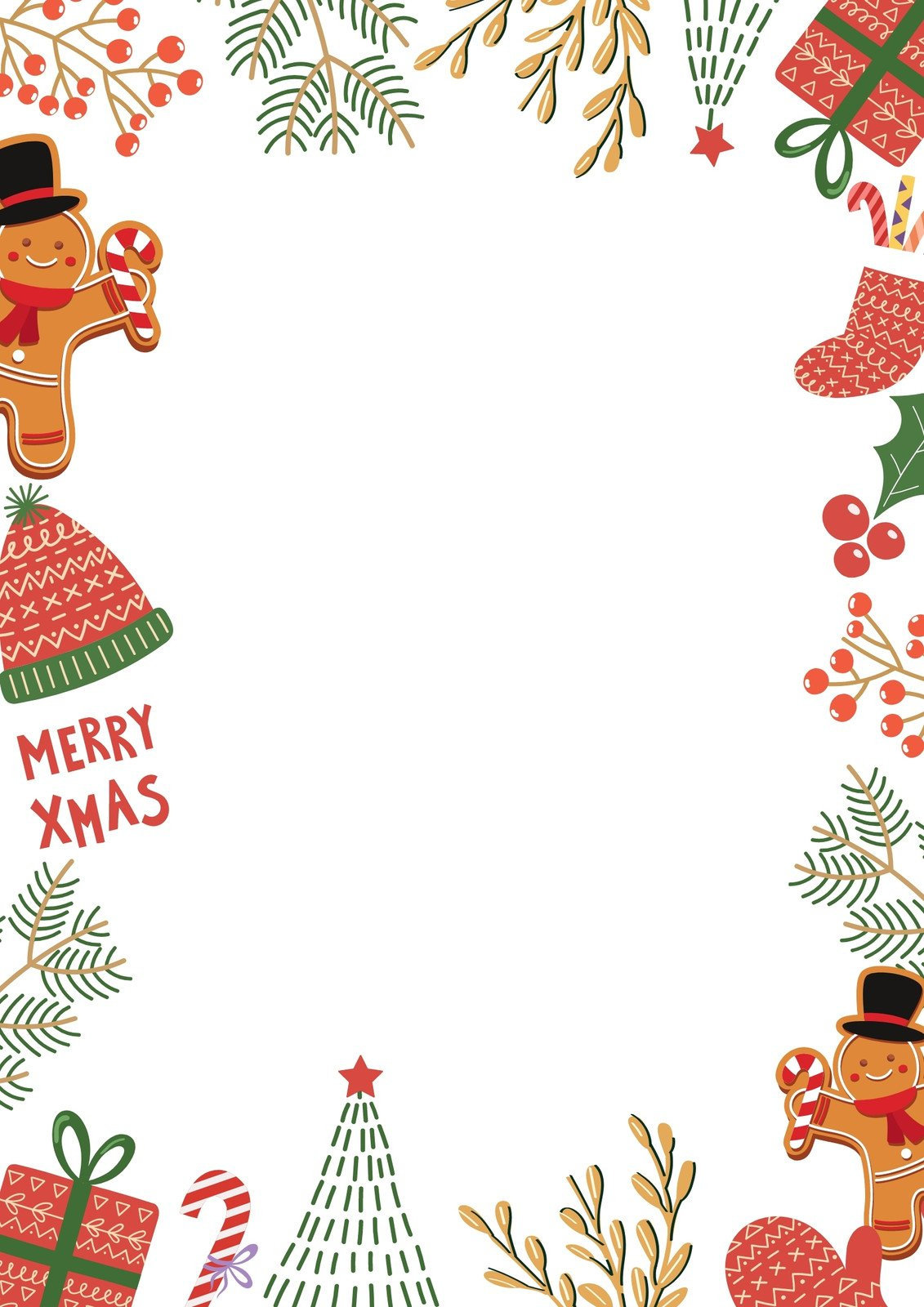 Free Customizable Christmas Page Border Templates | Canva in Christmas Border Paper Template