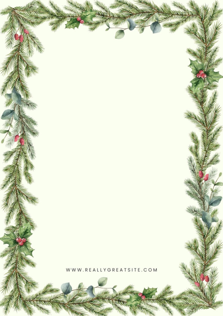 Christmas Border Paper Template