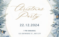 Free Customizable Winter Party Invitation Templates | Canva regarding Blue Christmas Invitation Template