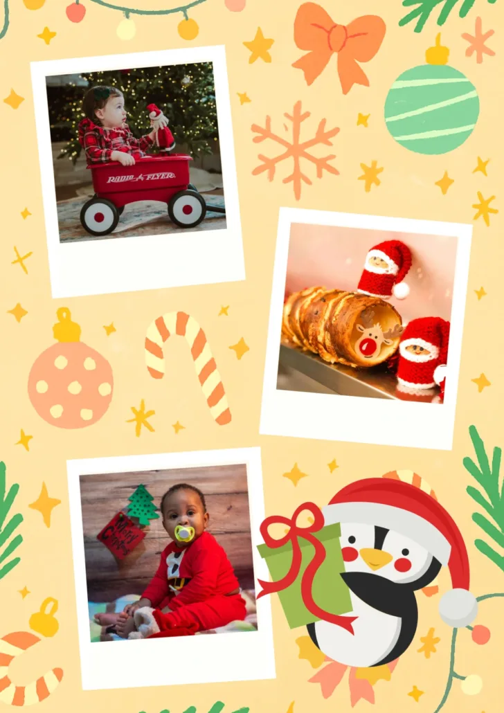 Christmas Card Collage Template Free Christmas Card Collage Template Free