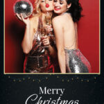 Free Festive Christmas Photo Booth Template   Templatesbooth Regarding Christmas Card Photo Booth Template