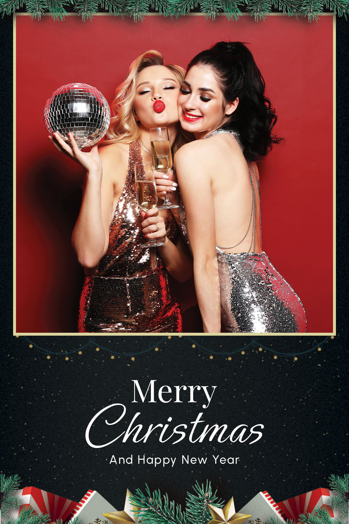 Free Festive Christmas Photo Booth Template - Templatesbooth regarding Christmas Card Photo Booth Template