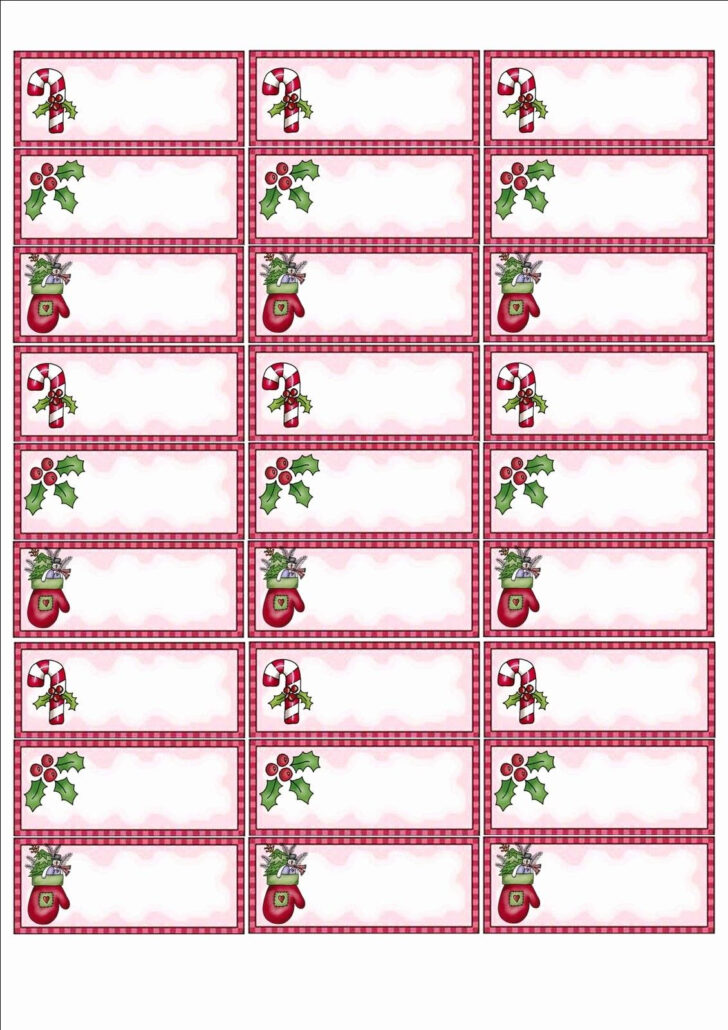 Christmas Address Label Template Christmas Address Label Template