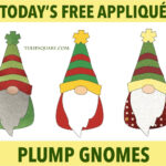 Free Gnome Appliqué Pattern   Tulipsquare Pertaining To Christmas Applique Template Free