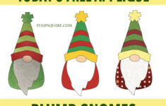 Free Gnome Appliqué Pattern – Tulipsquare pertaining to Christmas Applique Template Free