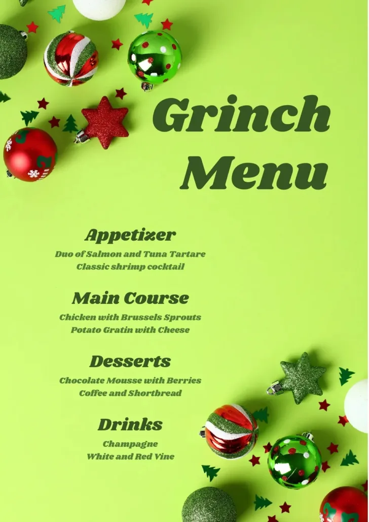 Christmas Dinner Menu Template Free Christmas Dinner Menu Template Free