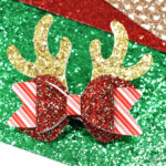 Free Hair Bow Templates   Glitter Faux Leather Bow Tutorial With Regard To Christmas Hair Bow Template