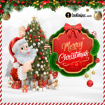 Free Merry Christmas Banner Template Psd With Text   Indiater Pertaining To Christmas Banner Design Template Free