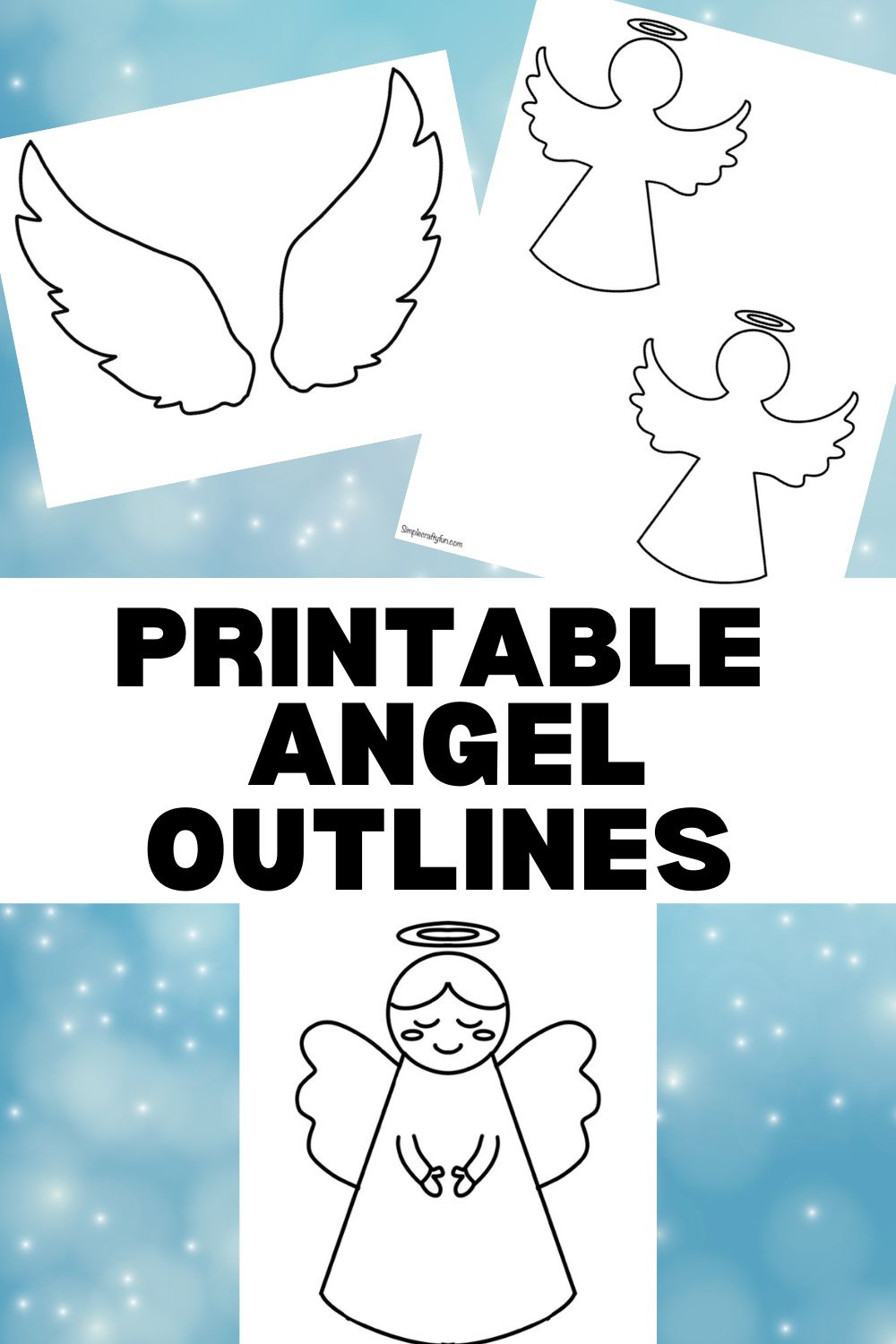 Free Printable Angel Craft Templates - within Christmas Angel Cut Out Template