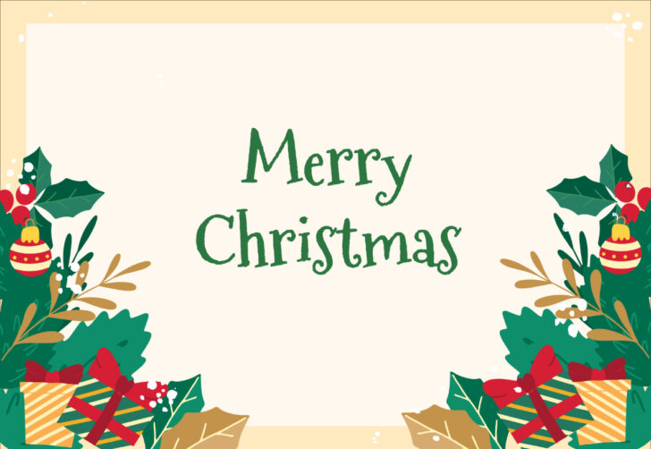 Christmas Card Print Template