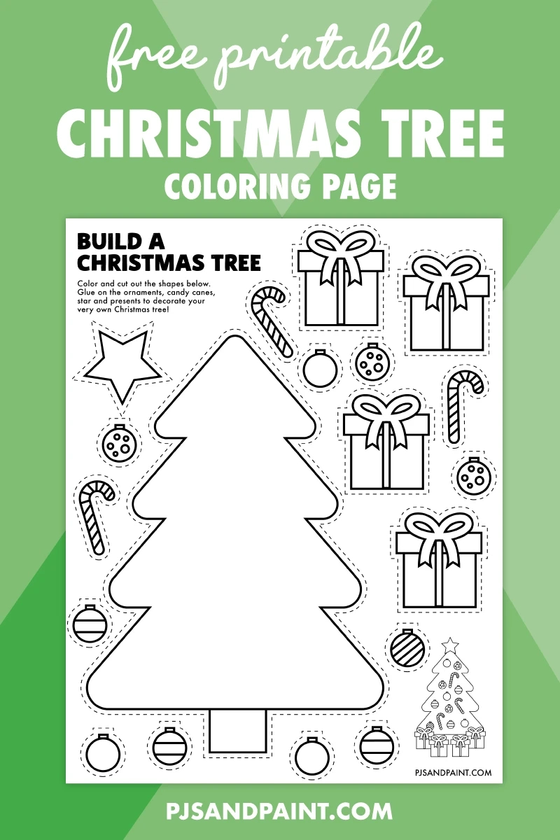 Free Printable Build A Christmas Tree Craft - Pjs And Paint inside Build A Christmas Tree Template