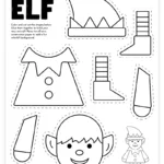 Free Printable Build An Elf Craft   Pjs And Paint Throughout Christmas Elf Craft Template