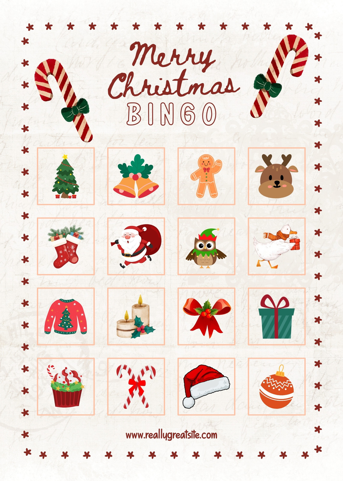 Free Printable Christmas Bingo Card Templates | Canva with regard to Christmas Bingo Free Template