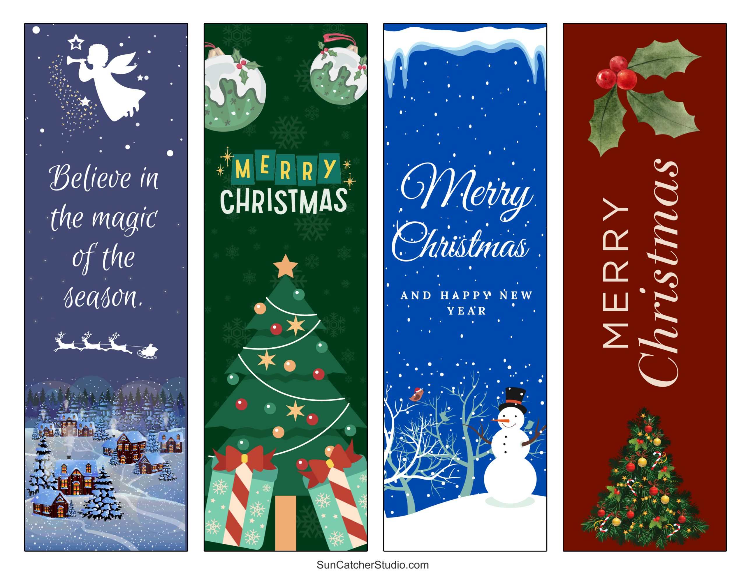 Free Printable Christmas Bookmarks (To Print &amp;amp; To Color) – Free with Christmas Bookmark Template Free