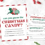 Free Printable Christmas Candy Guessing Game   Favorite Printables For Christmas Candy Guessing Game Template