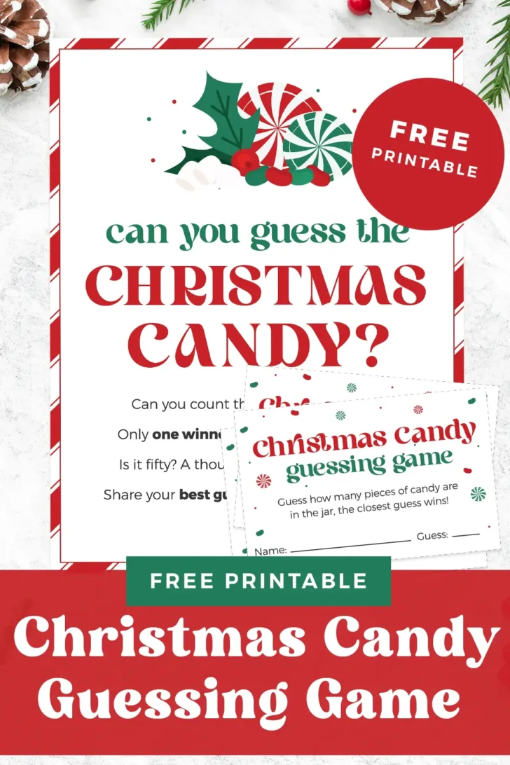 Christmas Candy Guessing Game Template Christmas Candy Guessing Game Template