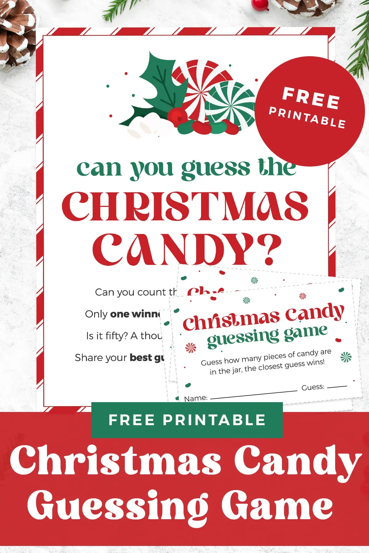 Free Printable Christmas Candy Guessing Game - Favorite Printables with regard to Christmas Candy Guessing Game Template