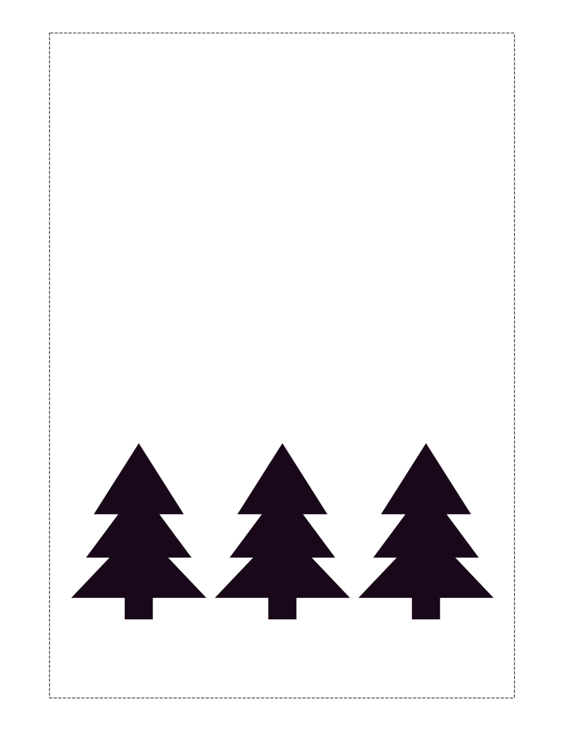 Free Printable Christmas Cards (Basic) - Paper Trail Design intended for Black and White Christmas Card Template Free
