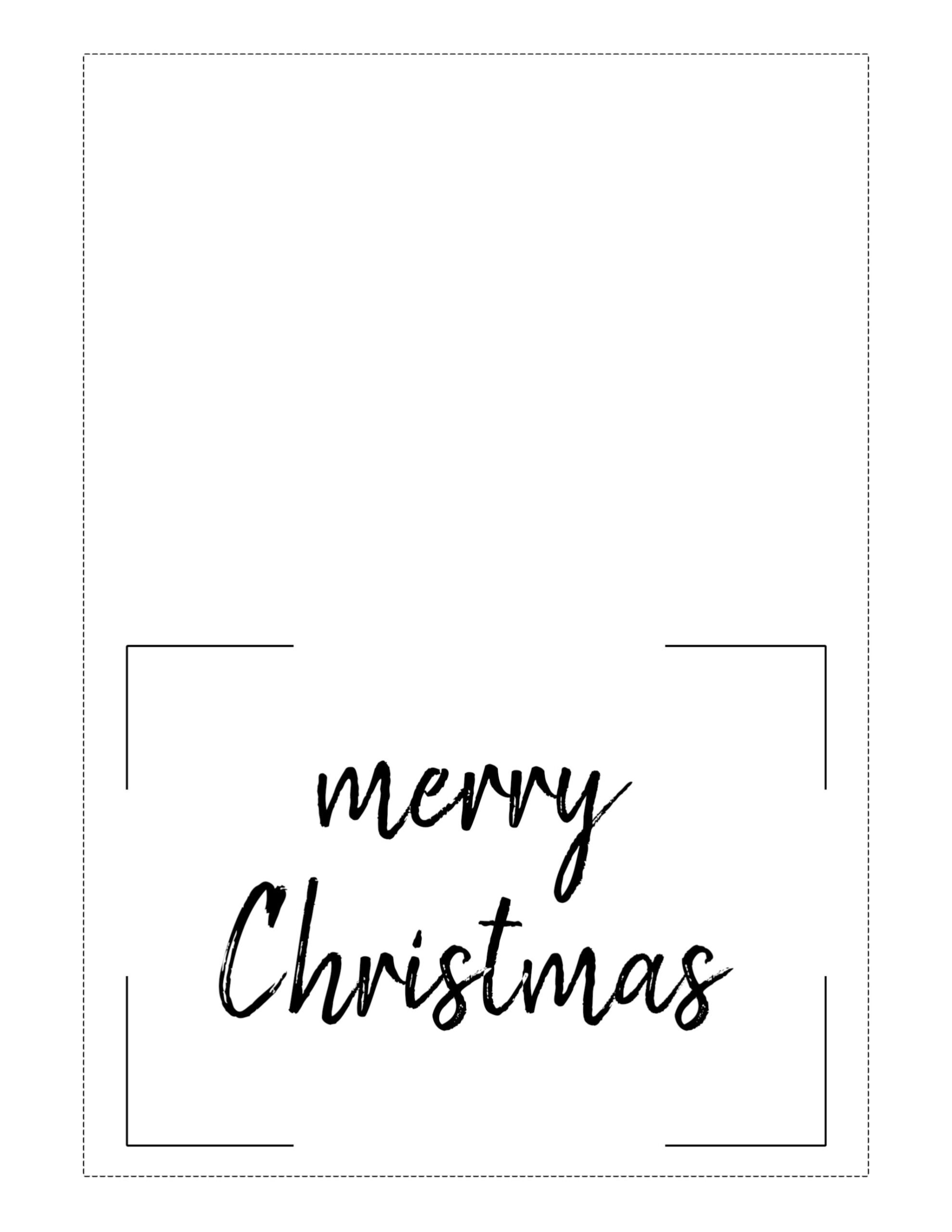 Free Printable Christmas Cards (Basic) - Paper Trail Design regarding Black and White Christmas Card Template