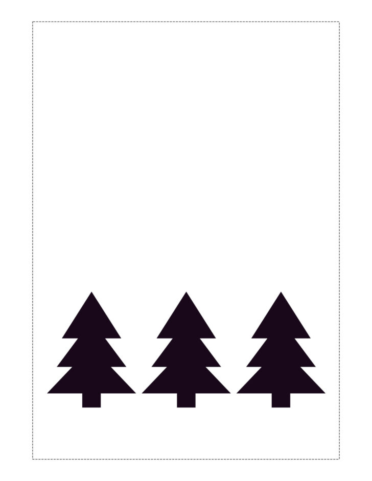 Christmas Card Template Free Black and White