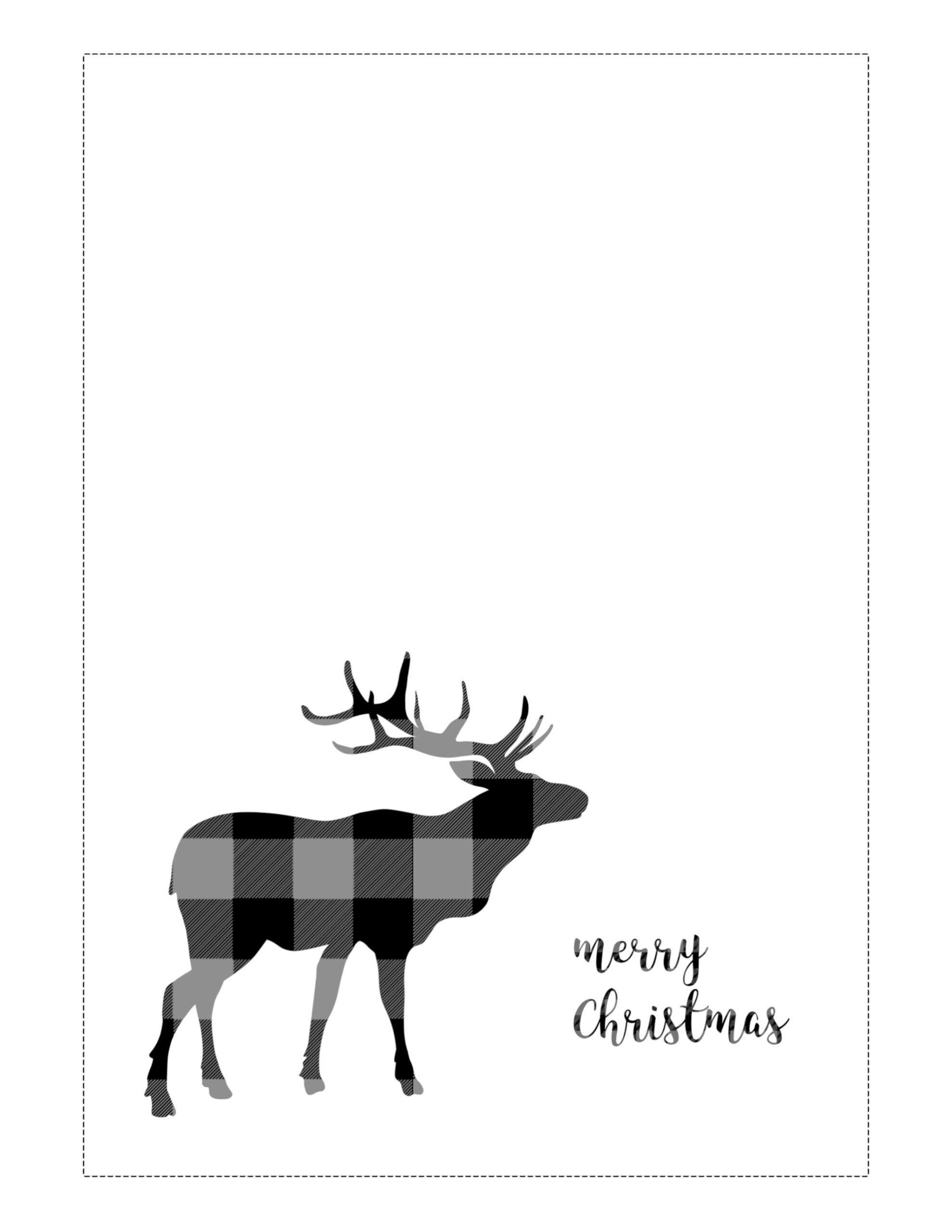 Free Printable Christmas Cards (Basic) - Paper Trail Design with regard to Black and White Christmas Card Template Free