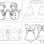 Free Printable Christmas Cards For Kids   The Artisan Life Intended For Christmas Card Template Coloring Pages