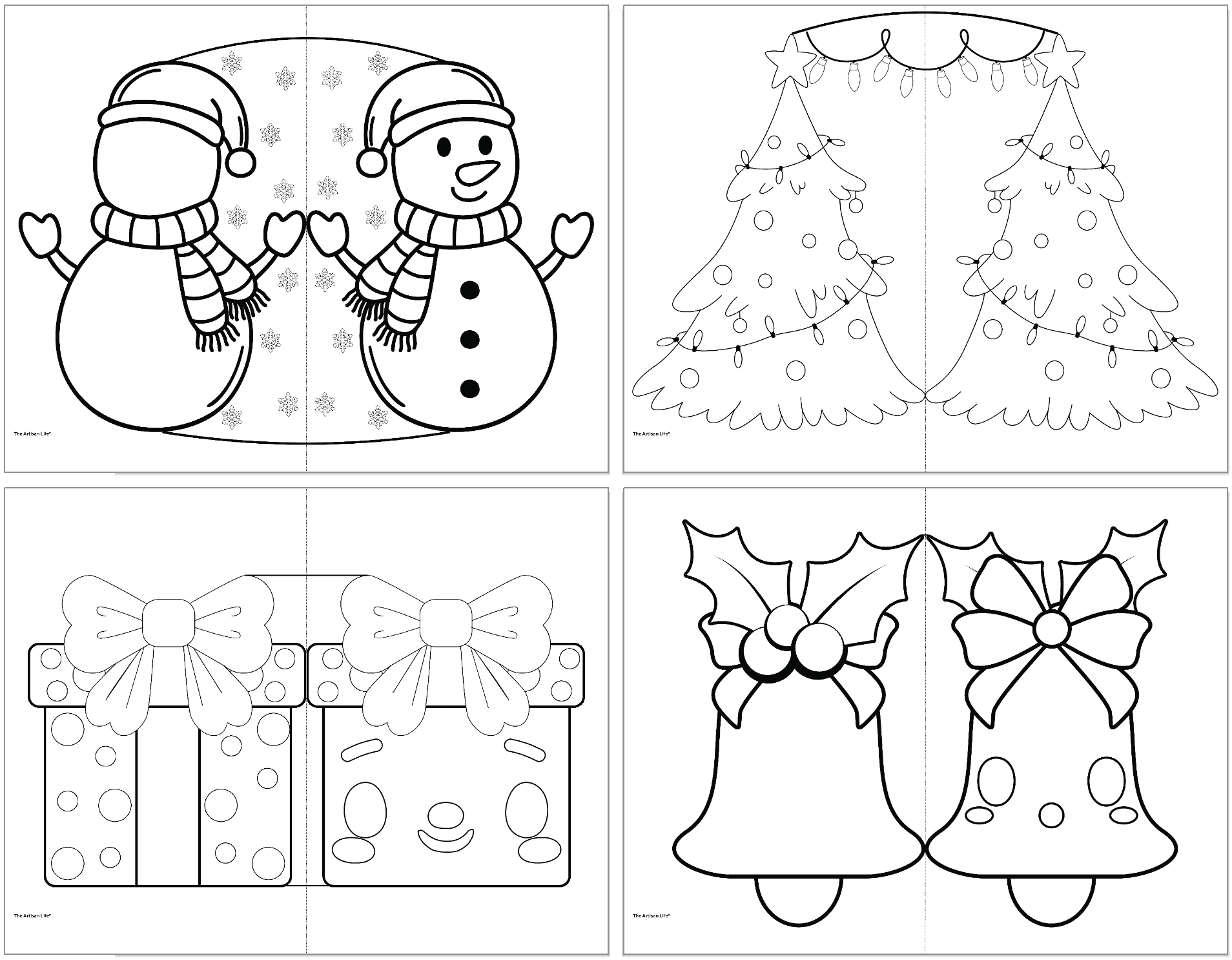 Free Printable Christmas Cards For Kids - The Artisan Life intended for Christmas Card Template Coloring Pages