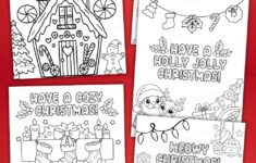 Free Printable Christmas Cards To Color within Christmas Card Colouring Template