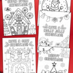 Free Printable Christmas Cards To Color Within Christmas Card Template Coloring Pages
