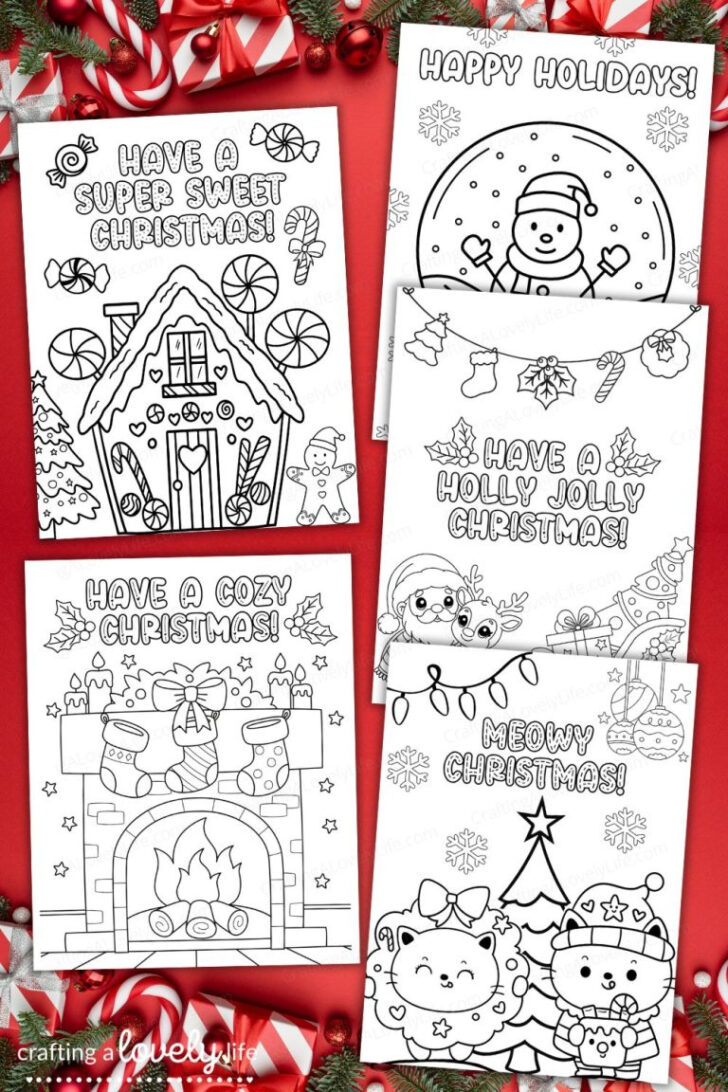 Christmas Card Template Coloring Pages Christmas Card Template Coloring Pages