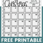 Free Printable Christmas Countdown Calendar For Kids   Homeschool Within Christmas Countdown Calendar Template