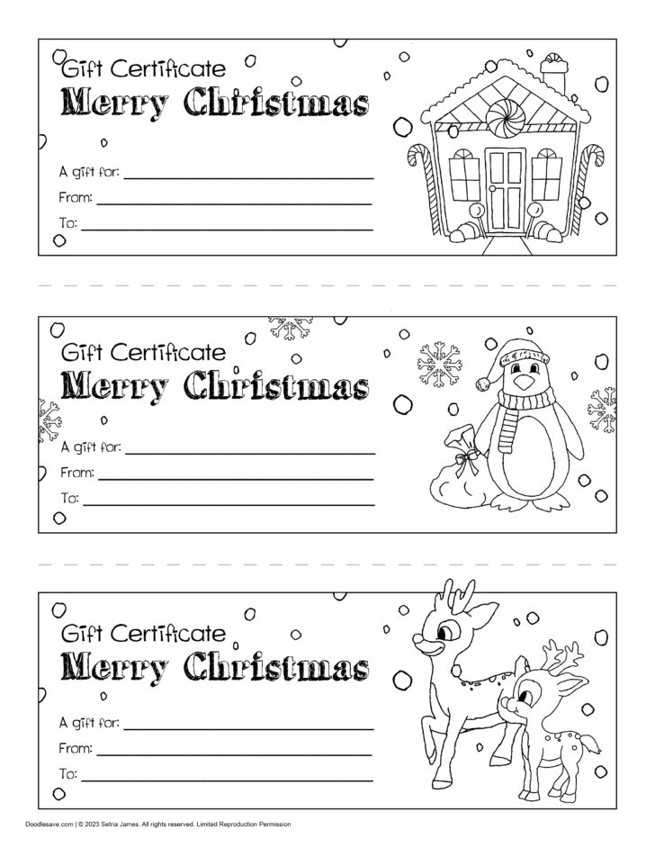 Christmas Gift Certificate Free Printable Template