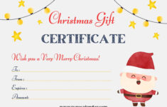 Free Printable Christmas Gift Certificate Templates [Pdf, Word] Blank in Christmas Gift Coupon Template