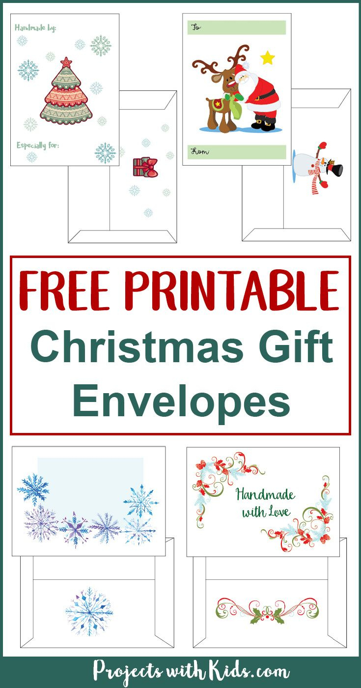 Free Printable Christmas Gift Envelopes for Christmas Envelope Template Printable