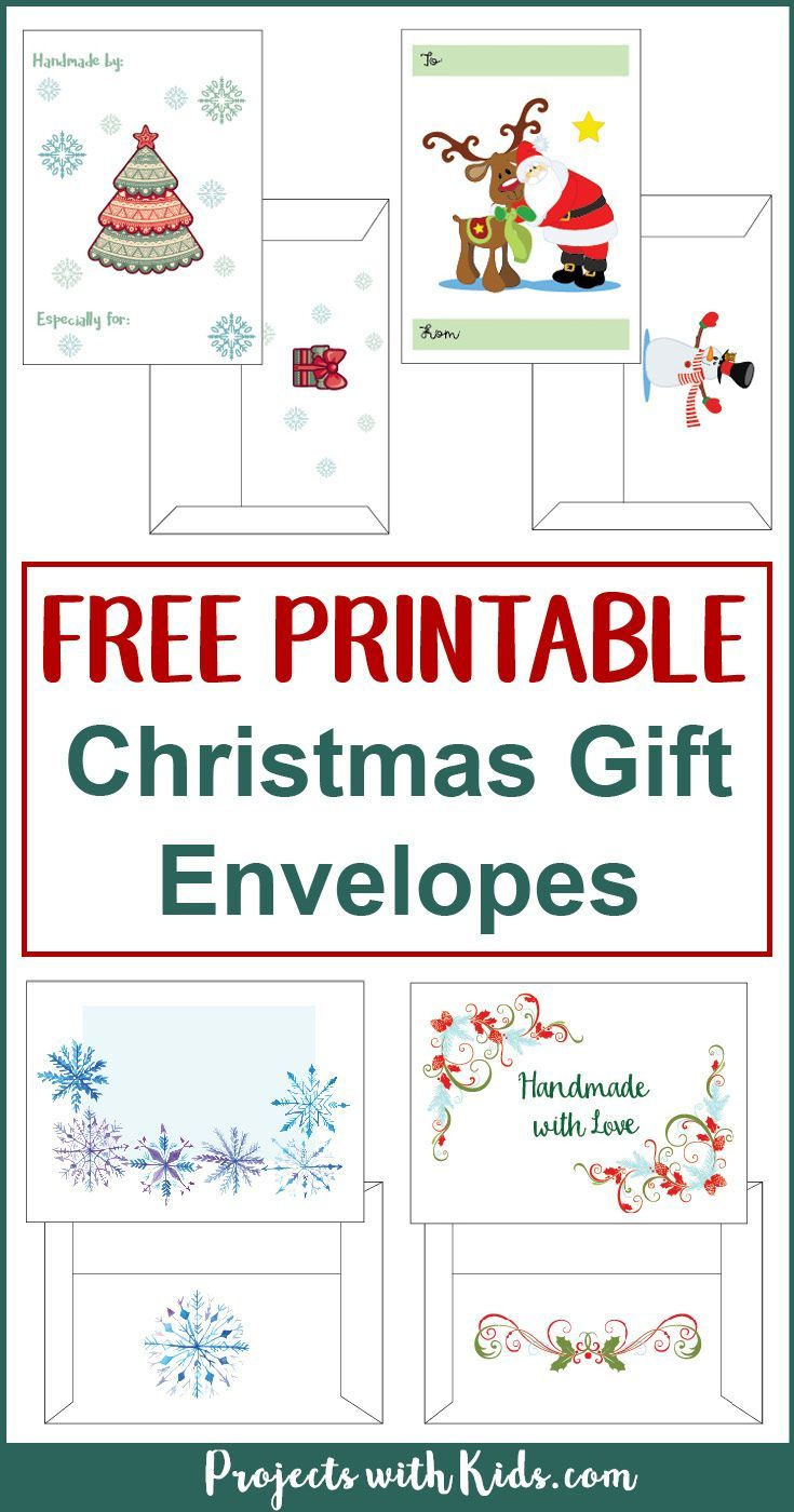 Free Printable Christmas Gift Envelopes inside Christmas Envelope Template Free