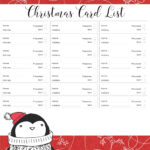 Free Printable Christmas Gift List Template Inside Christmas Address List Template